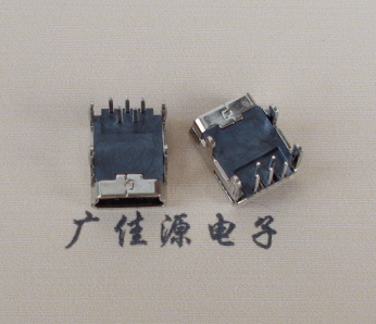 广西Mini usb 5p接口,迷你B型母座,四脚DIP插板,连接器