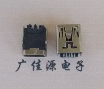广西MINI USB前两脚插座 90度卧式 端子DIP针脚定义