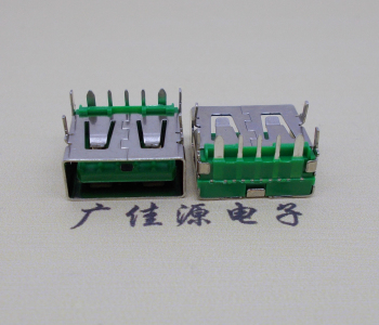广西5A大电流 快充接口 USB5p绿胶芯 常规母座