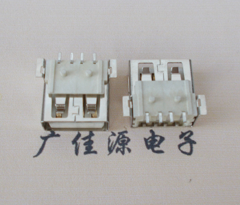 广西USB AF方形脚 贴片母座 1.0/1.2柱子直边接口