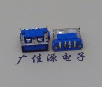 广西AF短体10.0接口 蓝色胶芯 直边4pin端子SMT