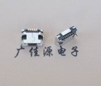 广西迈克小型 USB连接器 平口5p插座 有柱带焊盘
