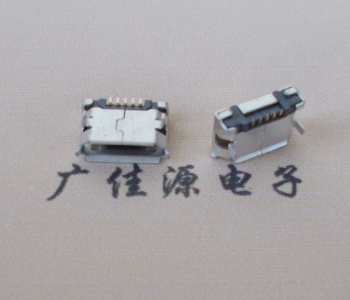 广西Micro USB卷口 B型(无柱）插板脚间距6.4普通端子