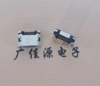 广西MICRO USB接口 90度卧式母座 插板有柱直边