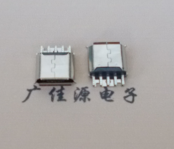 广西Micro USB母座 防水接口焊线夹板式悬空翻边