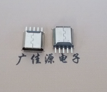 广西Micro USB接口 母座B型5p引脚焊线无后背