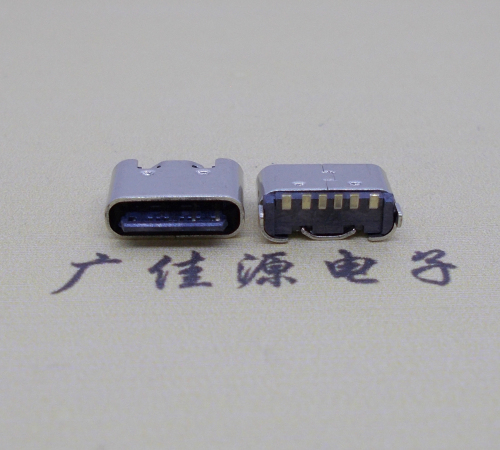 广西Type-C6p母座接口短体立贴5.0mm