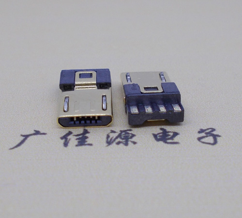 广西micro usb5p公头 焊线式前五后四6.8外路