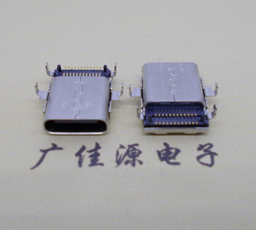 广西沉板usb 3.1 type-c24p母座双排贴板L=12.8mm