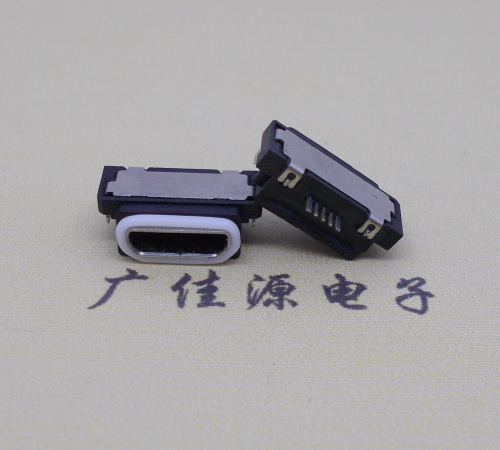 广西micro usb5pin防水接口 沉板 0.8卧式防水母座