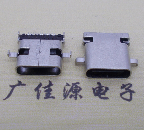 广西卧式type-c24p母座沉板1.1mm前插后贴连接器