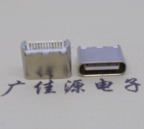 广西type-c24p母座短体6.5mm夹板连接器