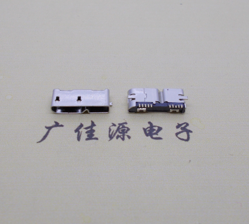 广西无卷边micro usb3.0母座10pin全脚贴