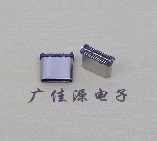 广西USB TYPE-C接口短体24P公头立式贴板高度H=8.0mm 高速数据传输快充电款