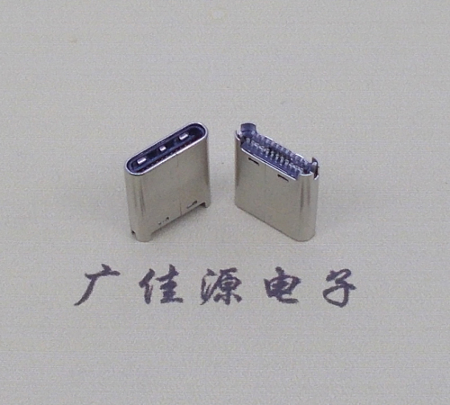 广西TYPE-C公头24P夹0.7mm厚度PCB板 外壳铆压和拉伸两种款式 可高数据传输和快速充电音频等功能