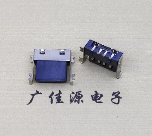 广西薄胶芯母座 USB2.0卧式贴板A母10.0短体尺寸