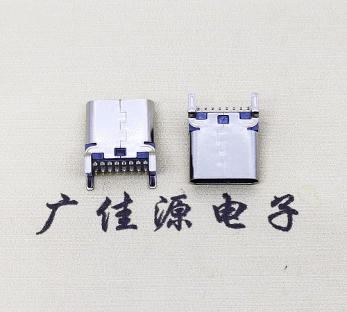 广西USB 3.1TYPE-C16Pin立贴母头座子引脚接线正负级详解